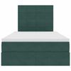 vidaXL Легло с място за съхранение и LED Тъмен зелен 120 x 200 cm