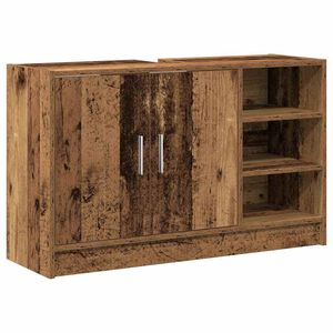 vidaXL Шкаф за баня Старо дърво 90 x 29 x 55 см Инженерна дървесина