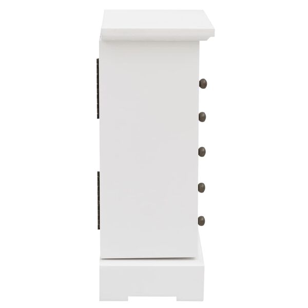 vidaXL Кутия за бижута с огледало, МДФ, 25x13,5 x 34 см