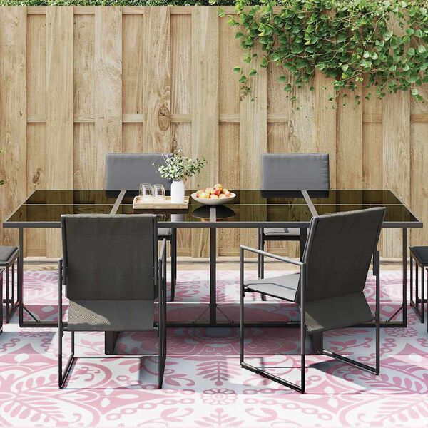 vidaXL Външен килим ARAKIL Розово и бяло 400 × 300 cm 50% Полипропилен