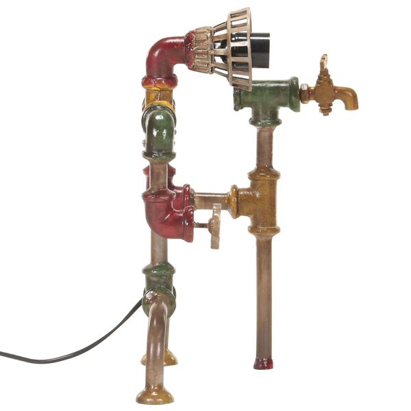 vidaXL Индустриална стояща лампа, дизайн на водопроводна тръба, желязо