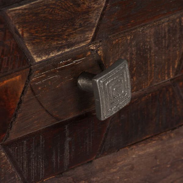 vidaXL Маса за кафе, масивна регенерирана дървесина, 100x60x35 cм