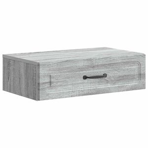 vidaXL Стенен страничен масичка Сива сонома 59 x 34,5 x 17 см