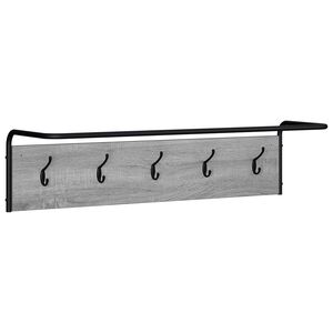 vidaXL Закачалка за палта Сив Сонома 100 x 30 x 25 cm