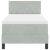 vidaXL Легло с пружинирана основа Светлосиво 80 x 200 cm Кадифе