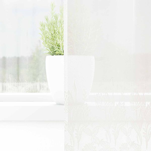 vidaXL Перде от дантела С завеси Флорален Бяло 80 x 150 cm Полиестер