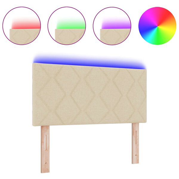 vidaXL Облегалка за глава Крем 100 cm текстил