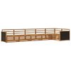 vidaXL Комплект дивани за открито 6 pcs Натурално 406 x 168,5 x 73 см