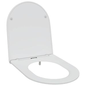 vidaXL Тоалетна седалка Бяло 47 x 36 x 3,4 см Дуропласт