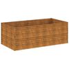 vidaXL Градинска повдигната леха 196x100x69 см кортенова стомана