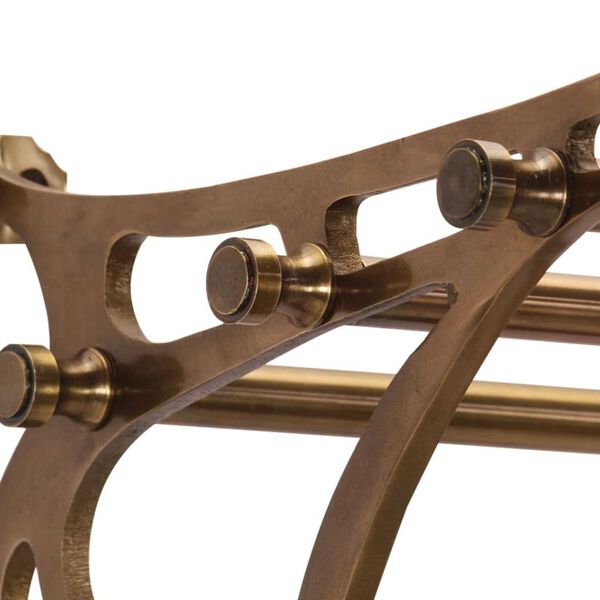 vidaXL Поставка за багаж със закачалки, за стенен монтаж, алуминий