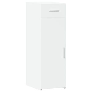 vidaXL Сайдборд, бял, 30x42,5x93 см, инженерно дърво