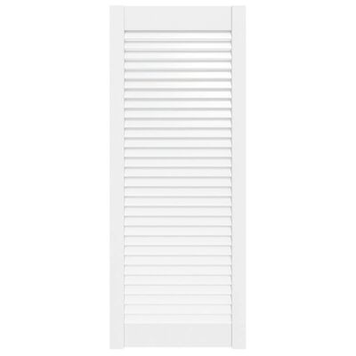 vidaXL Врата за шкаф с решетен дизайн, бяла, 99,3x39,4 см, бор масив