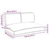vidaXL Комплект възглавници за палет 3 pcs Антрацит 120 x 80 x 12 cm