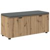 vidaXL Пейка за обувки с възглавница Дъб артизан 100 x 38 x 46 см
