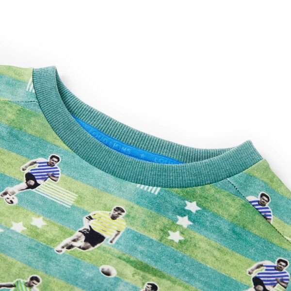 Детски суитшърт, светлозелен меланж, 116