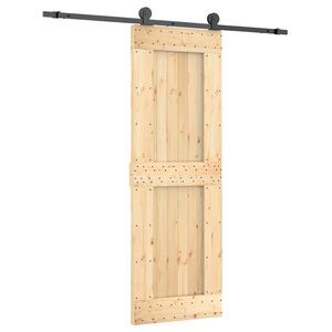 vidaXL Преплъзваща се врата 70 x 210 cm Естествено и черно