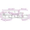 vidaXL Комплект дивани за открито 4 pcs Естествено и черно