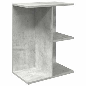 vidaXL Нощна масичка, бетонно сива, 46,5x29x61 см, инженерно дърво