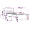 vidaXL Рамка за легло без матрак, восъчнокафяво, 90x200 см, бор масив
