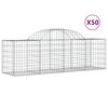 vidaXL Габионни кошници арка 50 бр 200x50x60/80 см поцинковано желязо