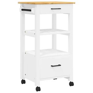 vidaXL Кухненска количка "MONZA" 48x40x88,5 см борово дърво масив