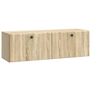vidaXL Стенно монтиран ТВ шкаф 98 x 31 x 30 см Дъб сонома