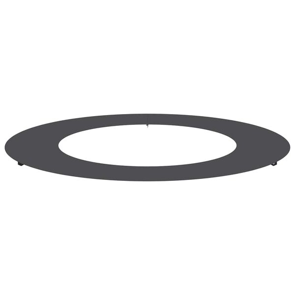 vidaXL подходяща за плоски дървени халки Черно &Oslash;50 / 80 см Стомана