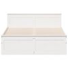 vidaXL Рамка за легло без матрак, с табла, бял, 160x200 см, бор масив