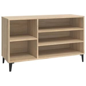 vidaXL Шкаф за обувки, дъб сонома, 102x36x60 см, инженерно дърво