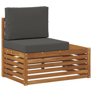 vidaXL Външен край на диван с възглавница Естествен 91 x 63 x 73 см