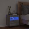 vidaXL Стенен ТВ шкаф с LED осветление, сив сонома, 40x30x40 см