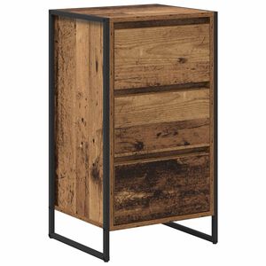 vidaXL Служебен шкаф Старо дърво 42 x 36 x 75.5 см Инженерно дърво