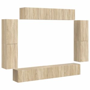 vidaXL ТВ шкаф 8 бр. 98 x 31 x 29,5 см Сонома дъб