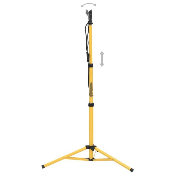 vidaXL LED прожектор със статив, 2x10 W, студено бяло