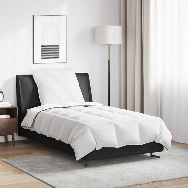 vidaXL Зимен юрган с възглавница 2 pcs Бяло Пухени пера