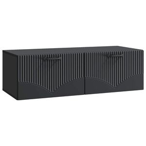 vidaXL Стенно монтиран ТВ шкаф Черно 98 x 41 x 30 см