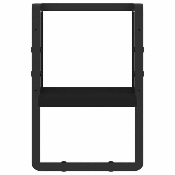 vidaXL Стенен рафт с шина, черен, 20x25x30 см