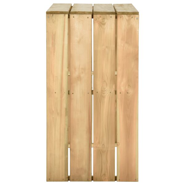 vidaXL Бар маса, 100x60x110 см, импрегнирана борова дървесина