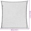 vidaXL Мрежа за ремарке с еластично въже, черна, 3x3 м, PP
