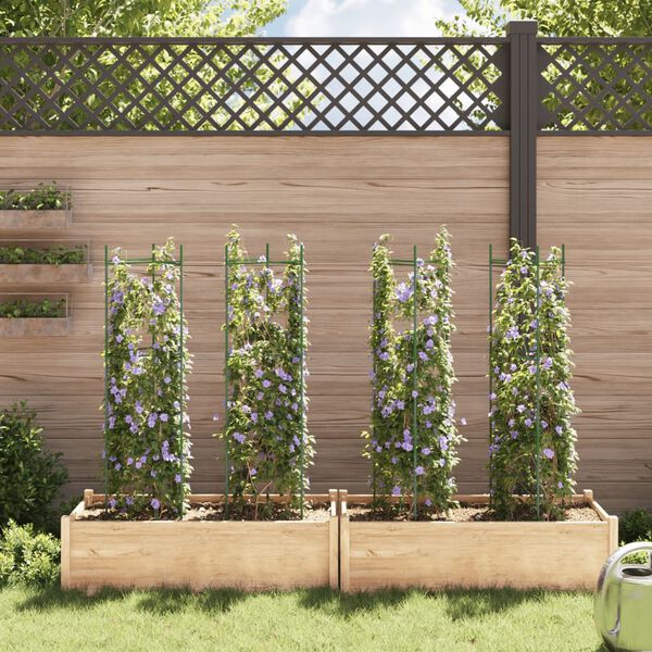 vidaXL Клетки за домати 4 бр 116 см стомана и PP