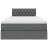 vidaXL Легло с място за съхранение и матрак Тъмен сив 120 x 200 cm