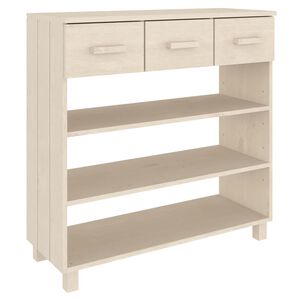 vidaXL Конзолна маса HAMAR меденокафява 90x35x90 см борово дърво масив