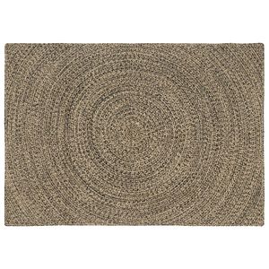 vidaXL Килими за помещение Естествено и черно 120 x 170 cm юта