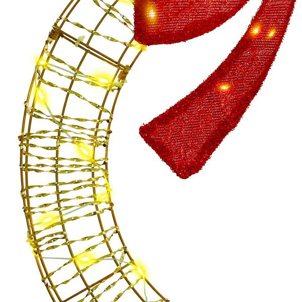 vidaXL Венец с 60 LED светодиода Топло бяло 75 cm PET