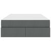 vidaXL Легло с място за съхранение и матрак Тъмен сив 120 x 200 cm