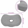 vidaXL Възглавница за врат Сив 53 x 34,5 x 10,5 см Мемори пяна
