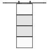 vidaXL Плъзгаща се врата с комплект обков Черно 76x205 cm