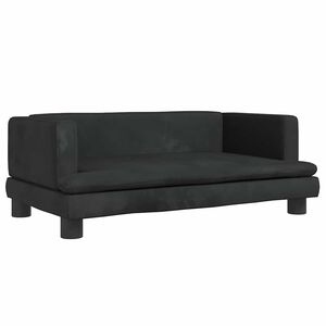 vidaXL Кучешко легло черно 80x45x30 см кадифе