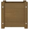 vidaXL Градински сандък, меденокафяв, 31x31x31 см, бор масив